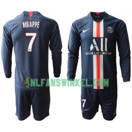 Paris Saint Germain Mbappé 7 Thuistenue 2019/20 Lange Mouw - Kids